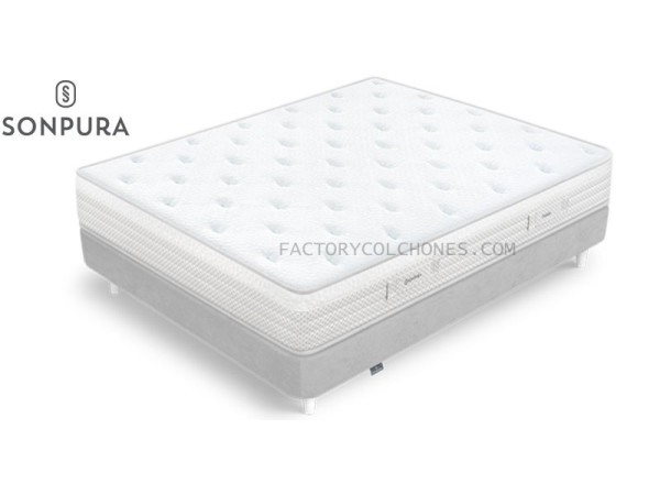 COLCHON FUSION SONPURA MONTADO ENCIMA DE CANAPE