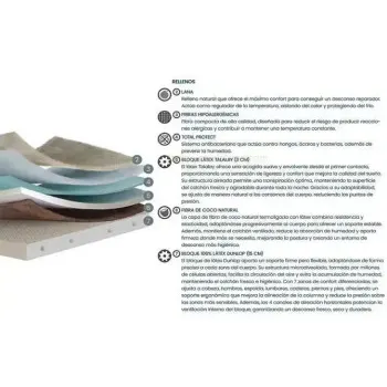 capas colchón natur talalay