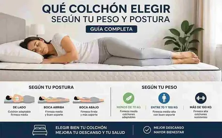 Qué colchón elegir según tu postura y peso | Guía completa