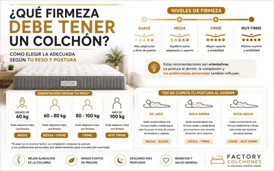 ¿Qué firmeza debe tener un colchón? Guía para elegir según tu peso y postura
